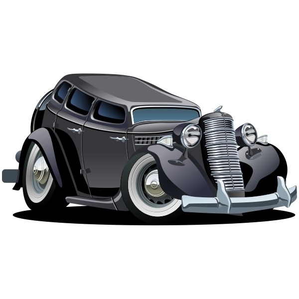 cartoon classic car
