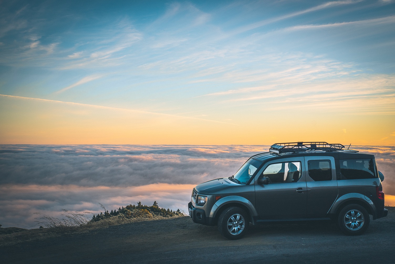 car on mountain