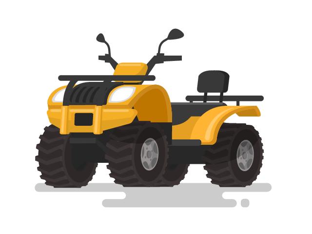 yellow atv