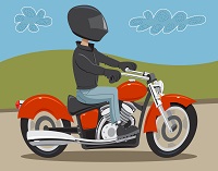 man riding motorcycle